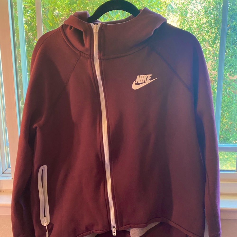 Burgundy Nike zip up